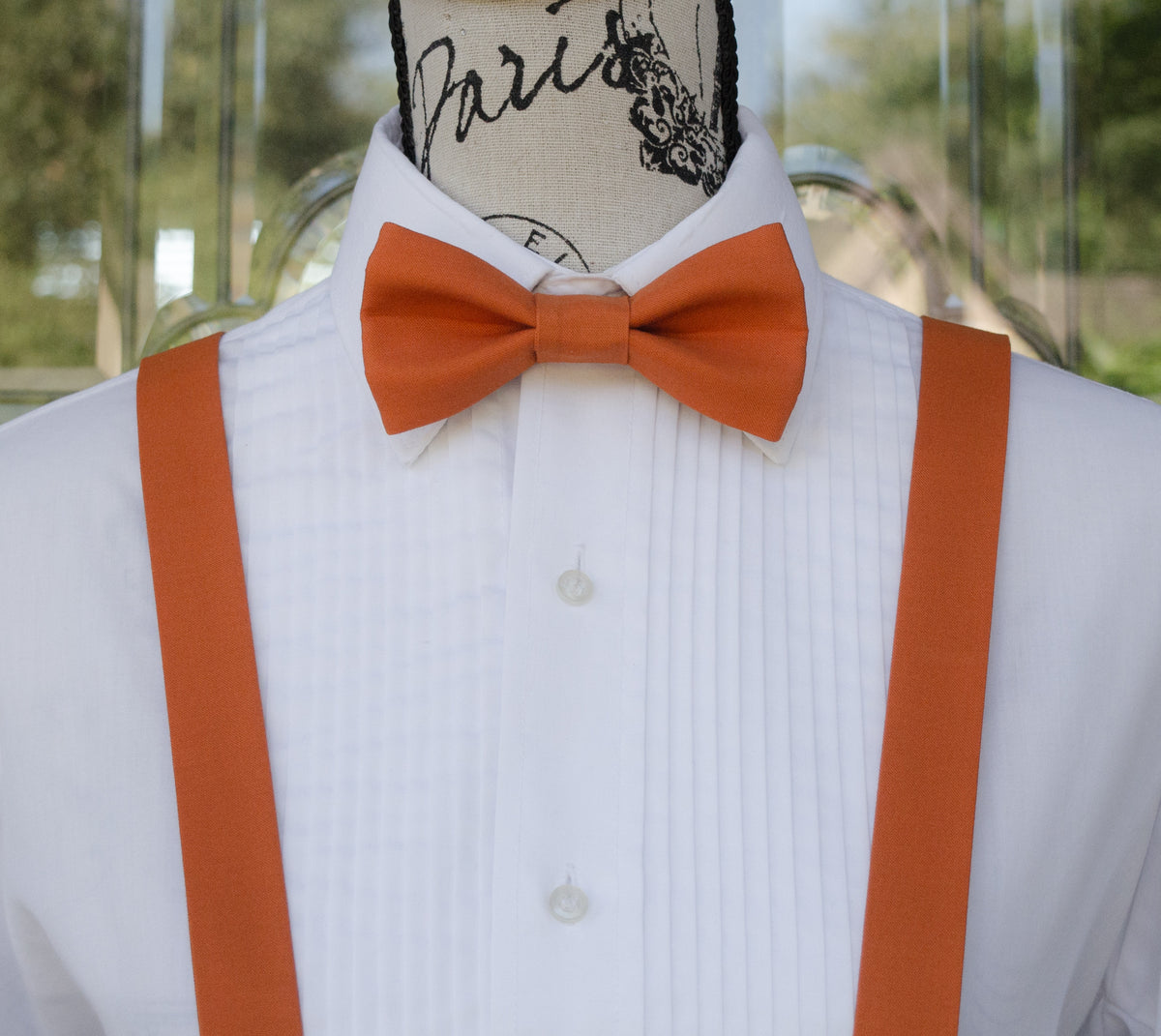 Orange Bow Tie and Suspenders (Autumn Orange) | Mr. Bow Tie