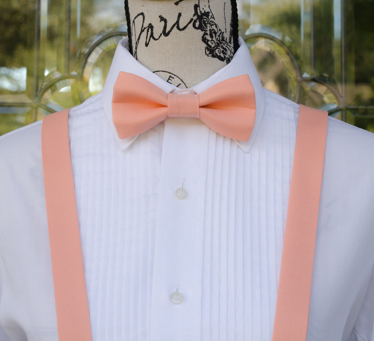 Peach Bow Ties and Suspenders Peach Blossom Mr. Bow Tie