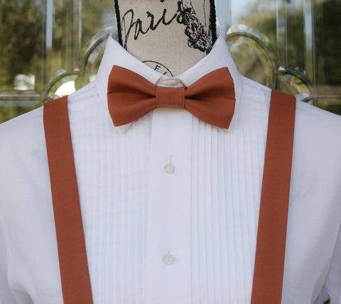 (04-105) Rust Bow Tie and/or Suspenders - Mr. Bow Tie