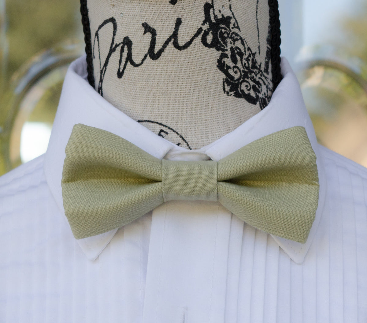 Sage Green Bow Tie And Suspenders Set - Foto 7