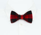 Red/Black Buffalo Plaid Bow Tie