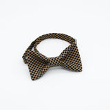 Golden Bow Tie with Black Polka Dots