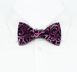 Pink Flamingo Swirl Bow Tie