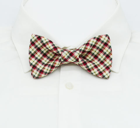 Plaid Winter Bow Tie