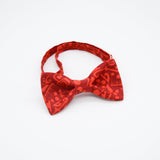 Red Jazz Music Notes Bow Tie