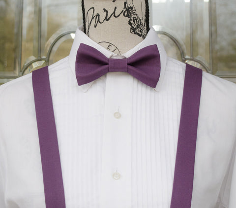 (32-390) Amethyst Bow Tie and/or Suspenders - Mr. Bow Tie