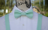 (51-34) Aqua Bow Tie and/or Suspenders - Mr. Bow Tie