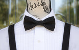 (69-99) Tux Black Bow Tie and/or Suspenders - Mr. Bow Tie