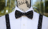 (69-0BRT) Black Retro Trucks Bow Tie and/or Suspenders - Mr. Bow Tie
