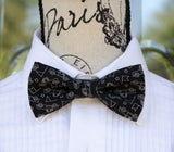 (69-0BRT) Black Retro Trucks Bow Tie and/or Suspenders - Mr. Bow Tie