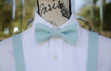 (44-84) Dusty Blue Bow Tie and/or Suspenders - Mr. Bow Tie