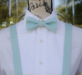 (44-84) Dusty Blue Bow Tie and/or Suspenders - Mr. Bow Tie