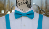 (47-226) Bright Turquoise Bow Tie and/or Suspenders - Mr. Bow Tie