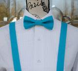(47-226) Bright Turquoise Bow Tie and/or Suspenders - Mr. Bow Tie
