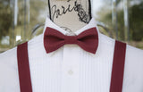 (21-18) Burgundy Bow Tie and/or Suspenders - Mr. Bow Tie