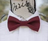 (21-18) Burgundy Bow Tie and/or Suspenders - Mr. Bow Tie