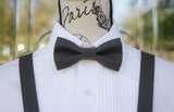 (68-284) Charcoal Gray Bow Tie and/or Suspenders - Mr. Bow Tie