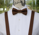 (62-71) Chocolate Brown Bow Tie and/or Suspenders - Mr. Bow Tie