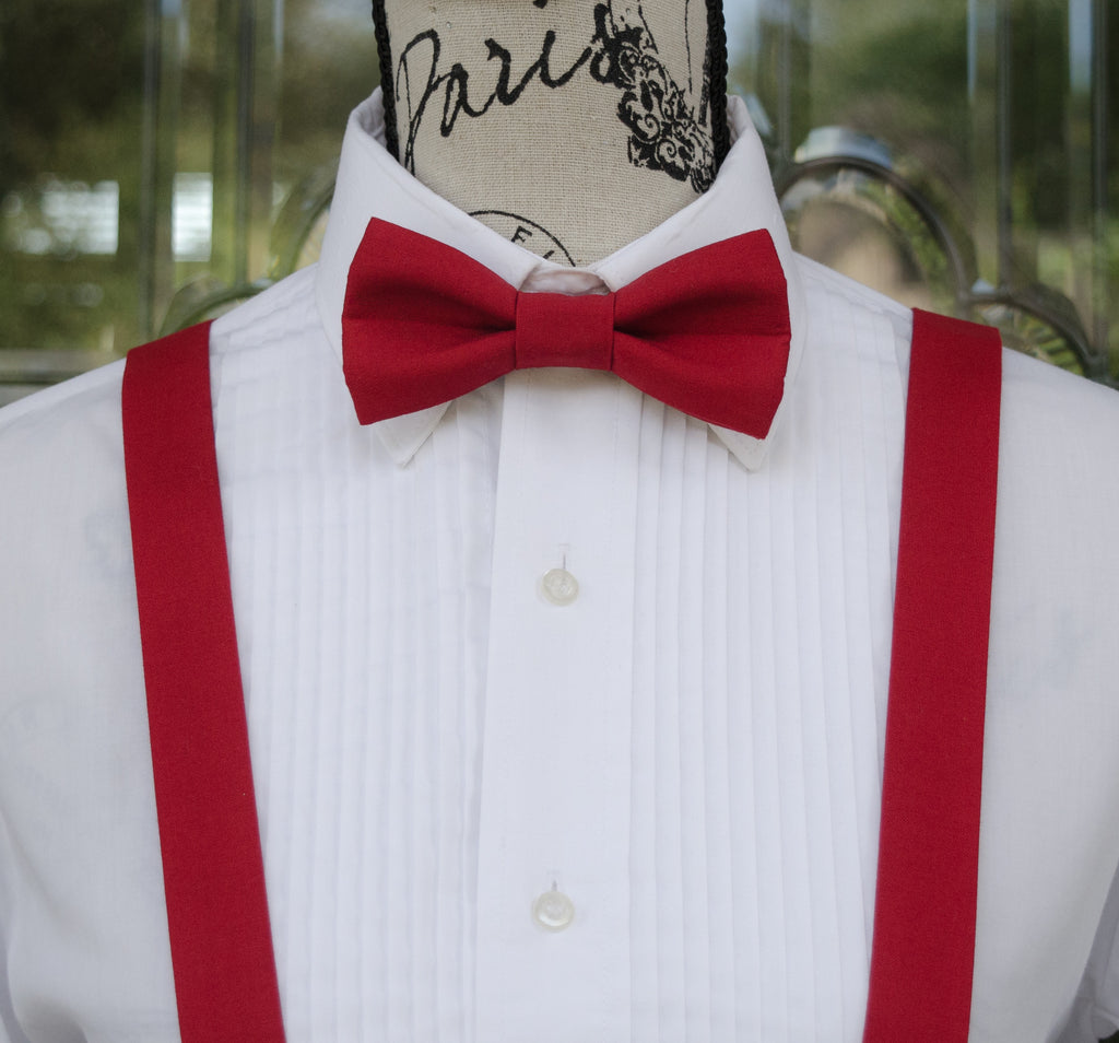 Red Bow Ties and Suspenders (Classic Red)