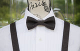 (69-12C) Black Retro Bow Tie and/or Suspenders - Mr. Bow Tie