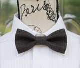 (69-12C) Black Retro Bow Tie and/or Suspenders - Mr. Bow Tie