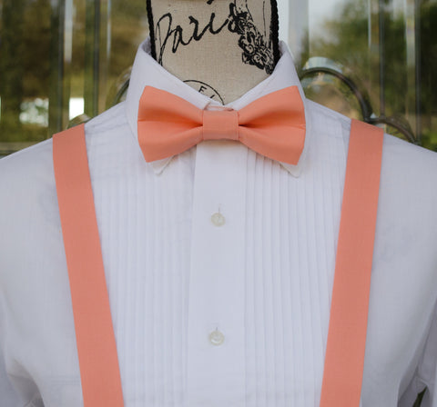 (09-147) Coral Bow Tie and/or Suspenders - Mr. Bow Tie