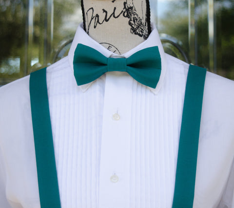 (50-110) Dark Teal Bow Tie and/or Suspenders - Mr. Bow Tie