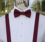 (00-114) Deep Burgundy Wine Bow Tie and/or Suspenders - Mr. Bow Tie