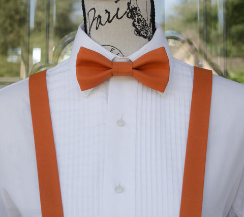 (05-231) Autumn Orange Bow Tie and/or Suspenders - Mr. Bow Tie