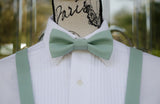 (54-38) Dusty Jade Bow Tie and/or Suspenders - Mr. Bow Tie