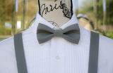 (66-202) Graphite Gray Bow Tie and/or Suspenders - Mr. Bow Tie
