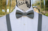 (66-202) Graphite Gray Bow Tie and/or Suspenders - Mr. Bow Tie