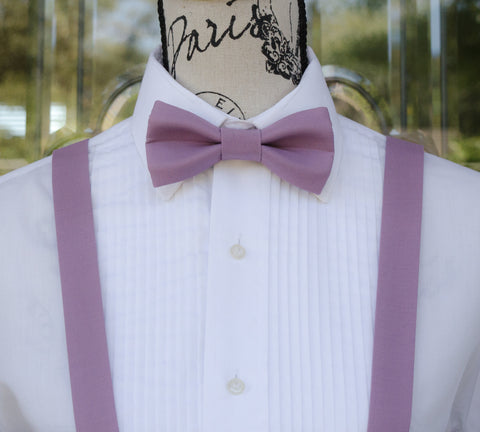 (31-380) Heather Purple Bow Tie and/or Suspenders - Mr. Bow Tie