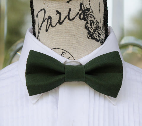 (61-145) Hunter Green Bow Tie - Mr. Bow Tie