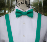 (49-108) Jade Green Bow Tie and/or Suspenders - Mr. Bow Tie