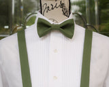Autumn Green Bow Tie and/or Suspenders (149)