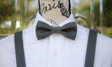 (67-283) Lead Gray Bow Tie and/or Suspenders - Mr. Bow Tie