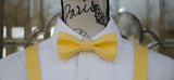 (01-131) Lemon Yellow Bow Tie and/or Suspenders - Mr. Bow Tie
