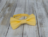 (01-131) Lemon Yellow Bow Tie and/or Suspenders - Mr. Bow Tie