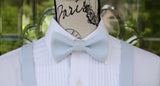 (42-63)  Light Blue Bow Tie and/or Suspenders - Mr. Bow Tie