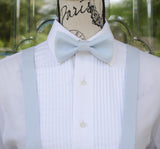 (42-63)  Light Blue Bow Tie and/or Suspenders - Mr. Bow Tie