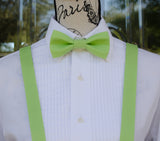 (58-75) Lime Green Bow Tie and/or Suspenders - Mr. Bow Tie