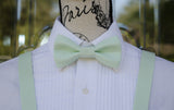 (55-132) Light Mint Green Bow Tie and/or Suspenders - Mr. Bow Tie