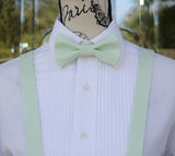 (55-132) Light Mint Green Bow Tie and/or Suspenders - Mr. Bow Tie