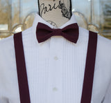 (22-279) Merlot Bow Tie and/or Suspenders - Mr. Bow Tie