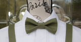 (61-164R) Moss Green Bow Tie and/or Suspenders - Mr. Bow Tie