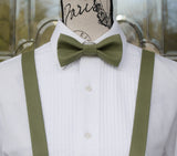 (61-164R) Moss Green Bow Tie and/or Suspenders - Mr. Bow Tie
