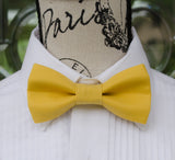 (02-213) Mustard Yellow Bow Tie and/or Suspenders - Mr. Bow Tie