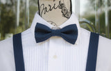 (41-20) Navy Blue Bow Tie and/or Suspenders - Mr. Bow Tie