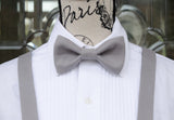 Nickel Grey Bow Tie and/or Suspenders (432)